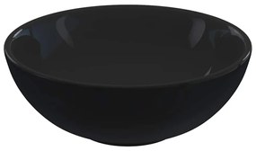 Fényes fekete kerámia mosdókagyló Ø28x10 cm