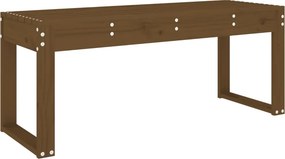 vidaXL mézbarna tömör fenyőfa kerti pad 110x38x45 cm
