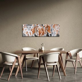 Kép - Fagyott levelek (órával) (90x30 cm)