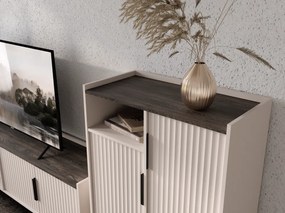 Komód, kasmír/mink arvadonna gesztenye, FRESIO KOM2D2S