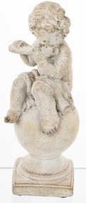 Dekoratív figura angyal Cement Szürke 19x7x7cm-1
