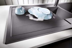 Blanco Metra 6 S, szilgránit mosogató 1000x500x190 mm, 1,5-kamrás, fekete, BLA-525927