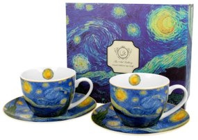 Van Gogh: Csillagos éj - Porcelán csésze szett - 280ml