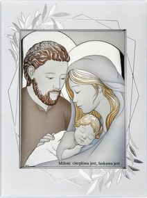 Gravírozás Vászonkép Szent Család 15x20cm Fára festett Esküvő Évforduló