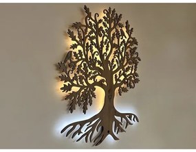 Li-Go 5732/DUB/S2 - LED fali dekoráció LED/10W/5V 20000 mAh 68x80 cm tölgy