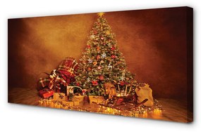 Canvas képek Karácsonyi fények dekoráció ajándékok 100x50 cm