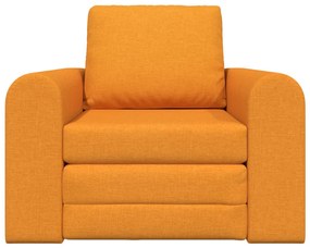 Földi kanapéágy 2 az 1-ben Sötét Sárga 98x71x83 cm Textil