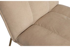 Fie bézs karosszék aranyszínű szerkezettel - WOOOD