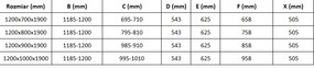 Mexen Omega eltolható zuhanykabin 120 x 100 cm, 8 mm-es üveg, arany profil-átlátszó üveg + vékony zuhanytálca 5 cm, 825-120-100-50-00-4010