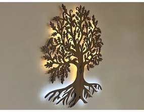 Li-Go 5729/DUB2 - LED fali dekoráció érzékelővel LED/10W/5V 90x110 cm tölgy