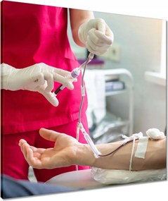 Vászonkép 60x60 Vérvétel a donortól