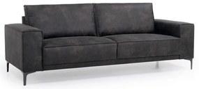 Antracitszürke bőrutánzat kanapé 224 cm Copenhagen – Scandic