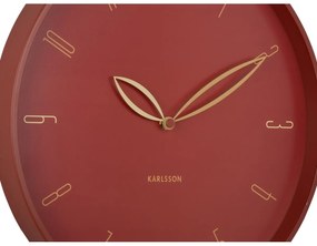 Karlsson 6012RD design falióra, piros, átmérő 40cm