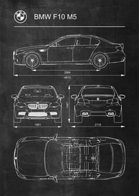 Bmw F10 M5 Retro Patent poszter