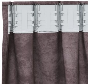 Bársonyfűggönyök 2 db Szemelve Barna 140x140 cm