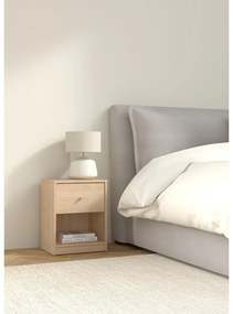 Természetes színű éjjeliszekrény tölgyfa dekorral May - Tvilum