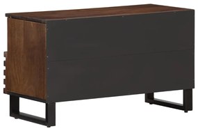 barna tömör mangófa TV-szekrény 80 x 34 x 46 cm