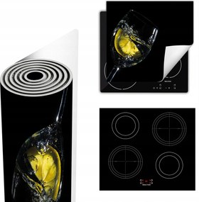 Tűzhelyvédő Szőnyeg Több Helyet Biztosít 60x52 fekete Víz