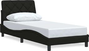 vidaXL ágykeret matrac nélkül fekete 90x190 cm szövet
