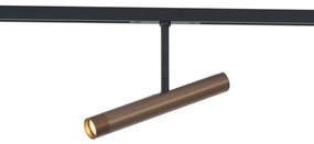 Modern sötét bronz spotlámpa 1 fázisú sínrendszerhez - Slimline Avery