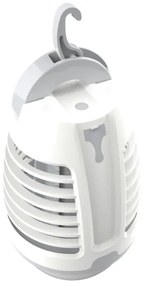 LED Hordozható újratölthető lámpa rovarcsapdával LED/5W/1800 mAh IPX4 fehér/szürke