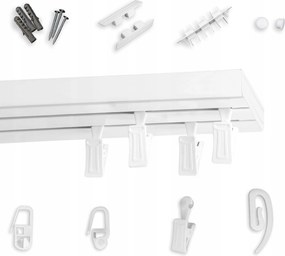 Mennyezeti függönykarnis dupla Pvc 300 cm mennyezeti sín II. Vágány