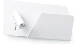 Faro Suau Usb fehér fali lámpa Led olvasólámpával és Usb porttal