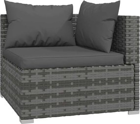 5 részes szürke polyrattan kerti ülőgarnitúra párnákkal