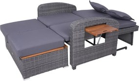 Szürke műrattan kerti kanapé Bari – Garden Pleasure