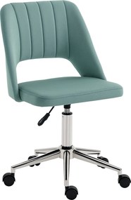 Vinsetto Irodai Szék, Magasságállítható Otthoni Irodai Szék Kartámasz Nélkül, Forgószék Velúr Hatással, Ergonomikus Smink Szék Hálószobába, Tanulmányi