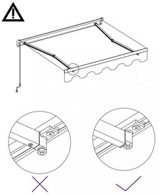 antracitszürke kézzel behúzható napellenző 450 x 300 cm