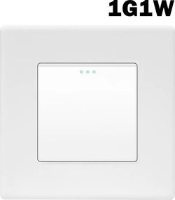 Villanykapcsoló 1G1W Szimpla Mechanikus Műanyag Keret Matt Fehér