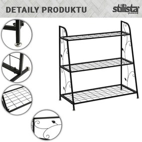 STILISTA Virágcserép állvány 82 x 81 x 35 cm acél