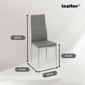 Mabel 6+1 étkező garnitúra szürke-szürke