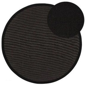 Szizál szőnyeg Sana Black o 250 cm kör alakú