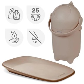 Nattou - Pelenkázó és pelenkázó alátét SOFTY 50x70 cm barna