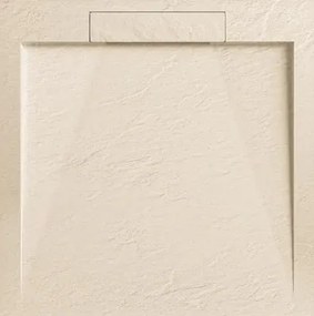 AREZZO design STONE pala hatású öntött márvány zuhanytálca, 90x90 cm-es, beige (2 doboz)