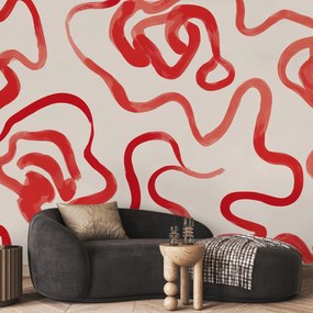Fotótapéta - Minimalista piros absztrakció (147x102 cm)
