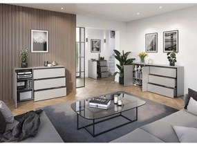 Szürke magas komód 90x91 cm Bastia – Germania