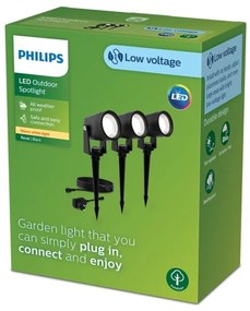 Philips -KÉSZLET 3x LED Kültéri lámpa GARDENLINK REUEL LED/1,5W/230V 2700K IP44