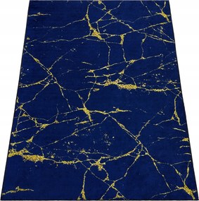 Szőnyeg 80x120 Csúszásgátló Márvány Kék Sötétkék Modern Szoba