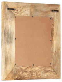 kézzel faragott tömör mangófa tükör 50 x 50 x 2,5 cm