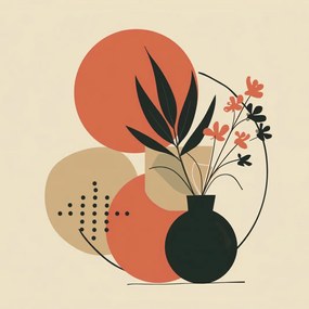 Poszter 100x100cm Váza virágokkal