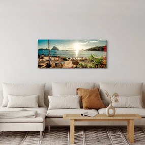 Kép - Strand emberekkel (120x50 cm)