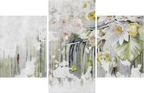Kép - Fehér virágok, vintage (90x60 cm)