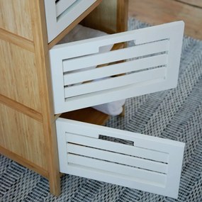 WHITE SANDS polc, 3 fiókkal 45x30x85cm