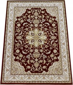 Szőnyeg 180x260 Klasszikus Bordó Nappaliba Kiváló Minőségű Masszív Szoba