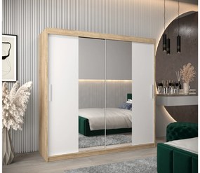 Ruhásszekrény 200 cm Toki 1 (szonoma tölgy + matt fehér). 1064940