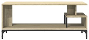 sonoma tölgy szerelt fa/porszórt acél TV-szekrény 102x40x41 cm