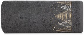 Pamut törölköző arany karácsonyi hímzéssel antracit Szélesség: 70 cm | Hossz: 140 cm